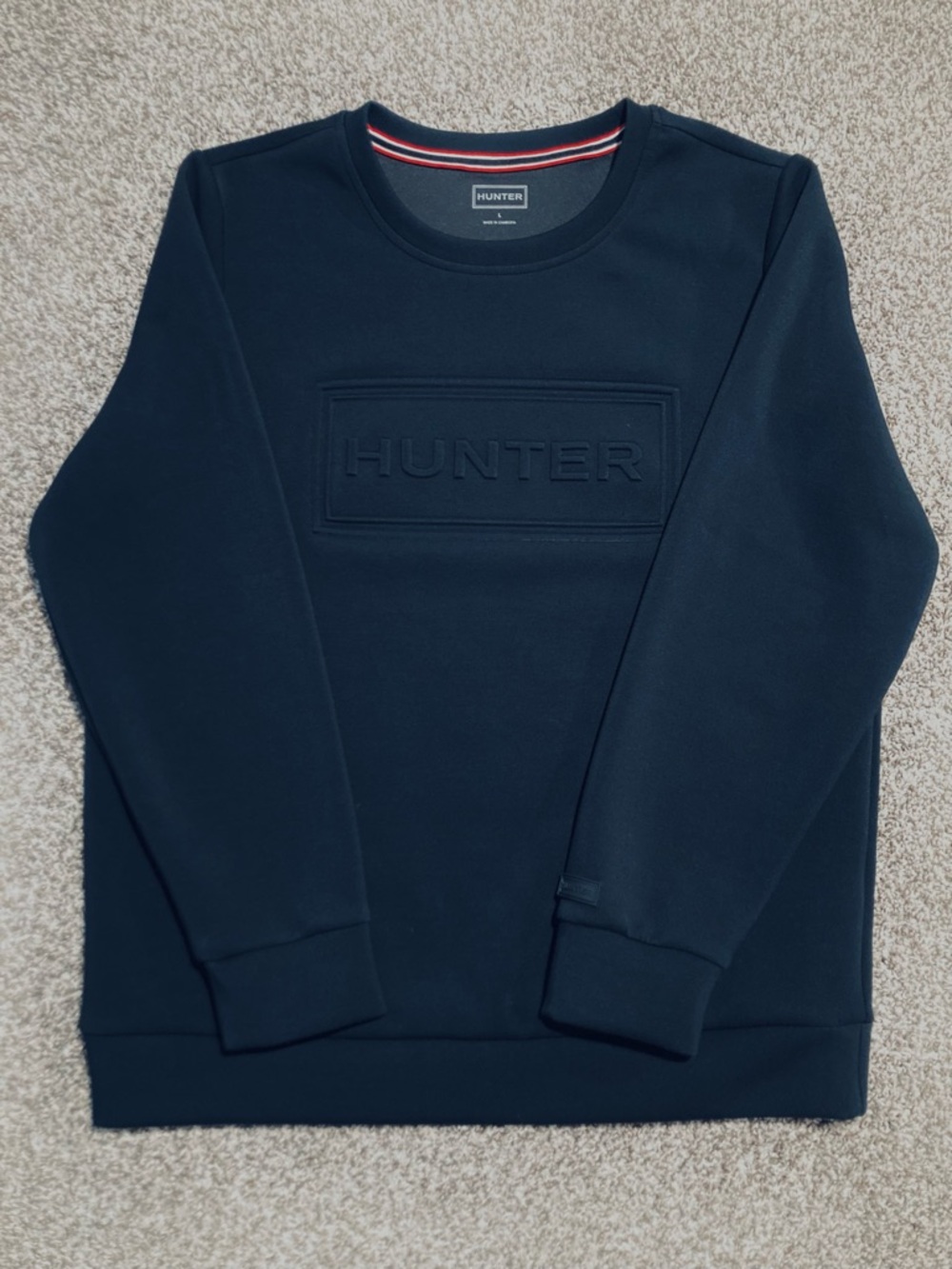 Hunter Brand Women’s Embossed Logo Crewneck Sweater